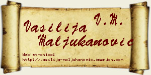 Vasilija Maljukanović vizit kartica